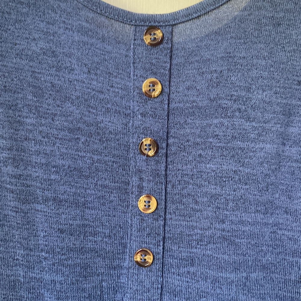 Blue Ruffle Hem Dress - Picture 7 of 9